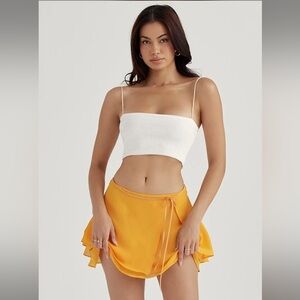 House of CB Tangerine Floaty Layered Mini Skirt NWT - XS - Retails for $119